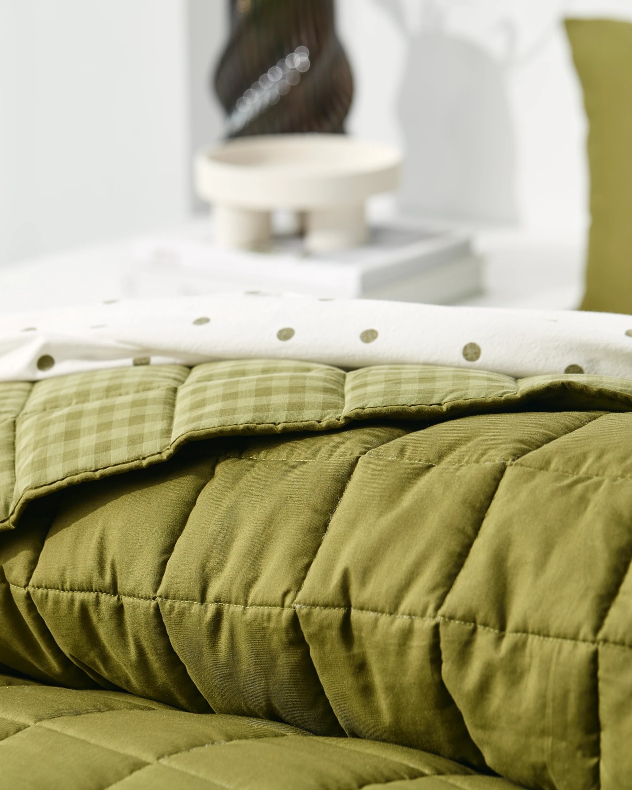 Hudson Gingham Cotton Coverlet 5 of 5