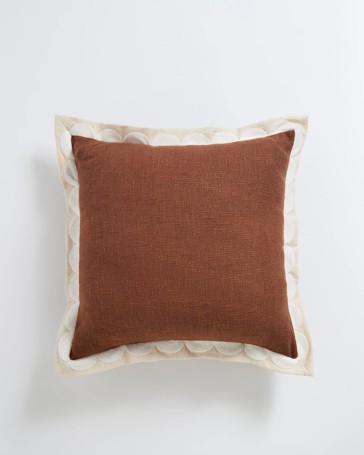 Sylvie Scallop Embroidered Cushion