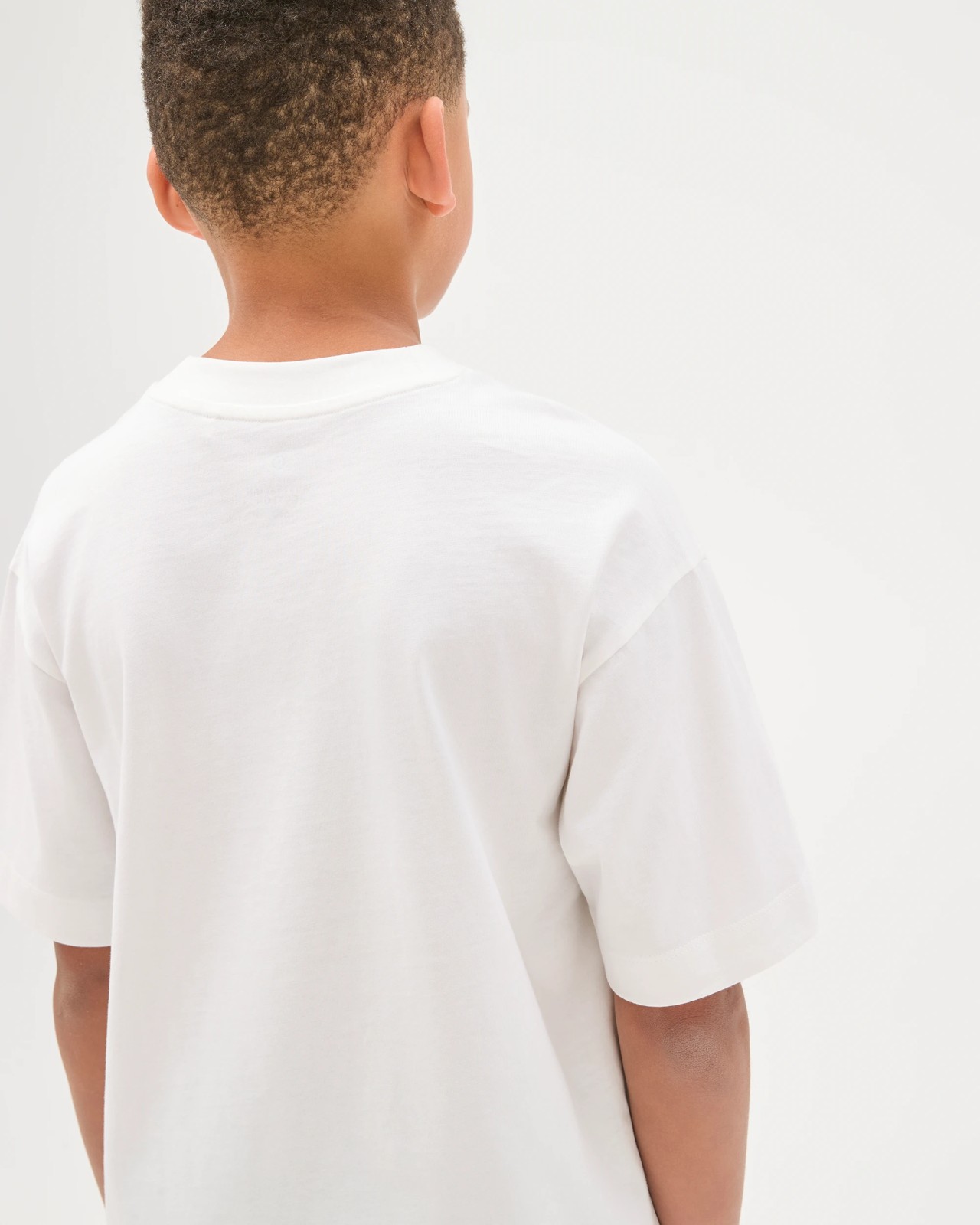 Australian Cotton Oversized Plain T-Shirt - White 4 of 6