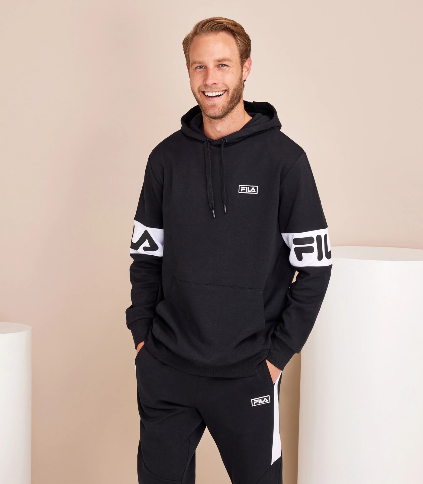 Fila black and store white hoodie