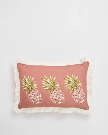 Kalina Cotton Pineapple Breakfast Cushion - Mocha