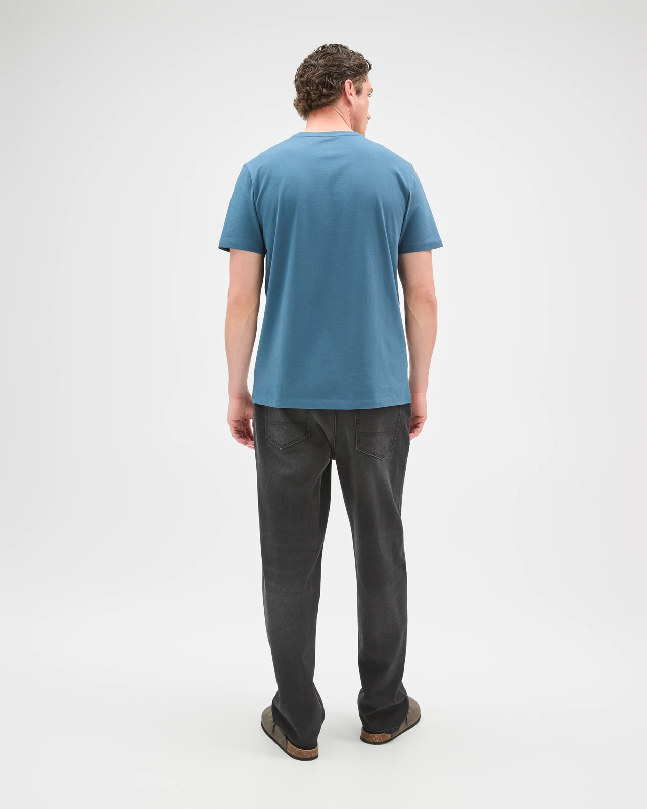 Australian Cotton Crew Neck T-Shirt - Orion Blue 6 of 6