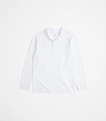 School Polo Long Sleeve Top
