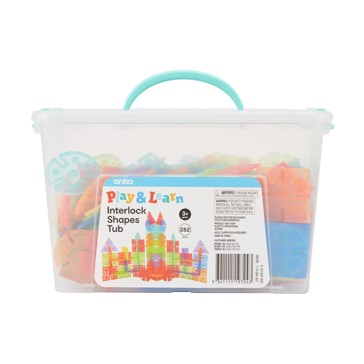 282 Piece Interlock Shapes Tub - Anko