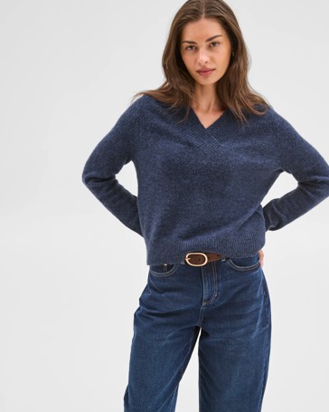 Petites Long Sleeve Lofty Sweater