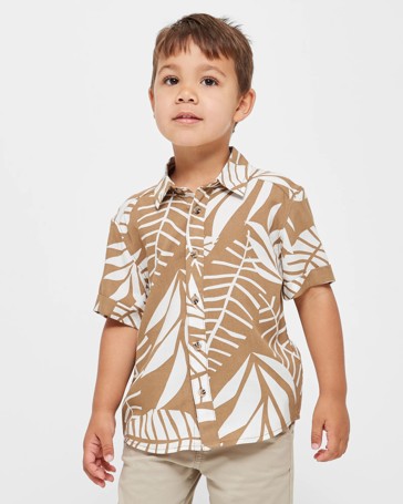 Palm Print Viscose Shirt