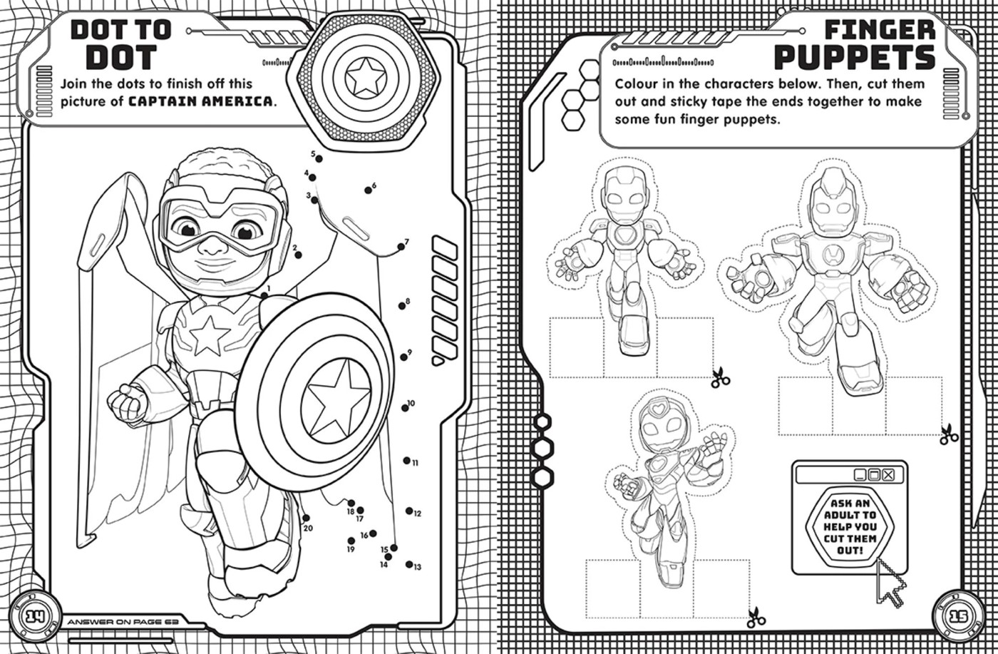 Disney Jr. Marvel Iron Man and His Awesome Friends Mega Colouring Book 4 of 4