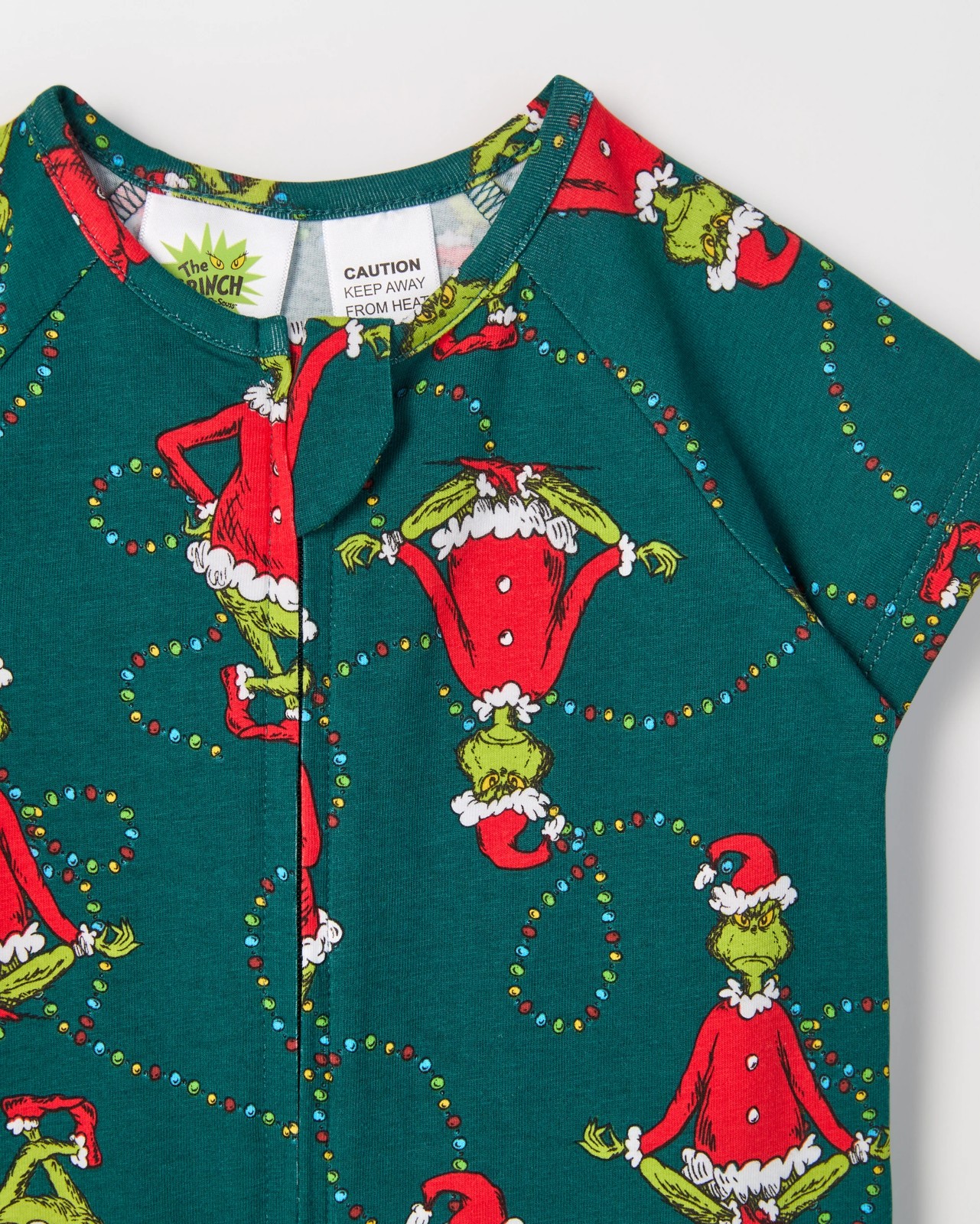 Baby Australian Cotton Christmas Romper - Grinch 5 of 5