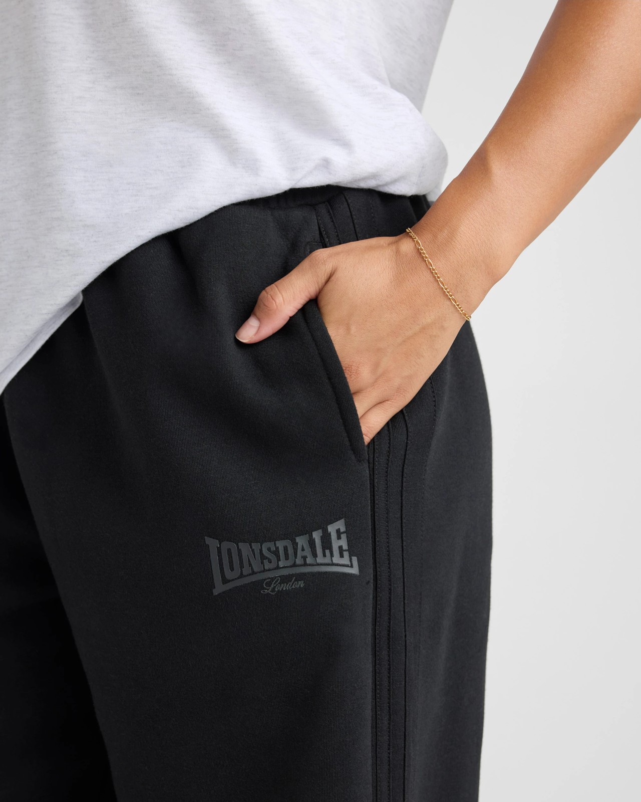 Lonsdale London Straight Leg Trackpants - Black 3 of 5