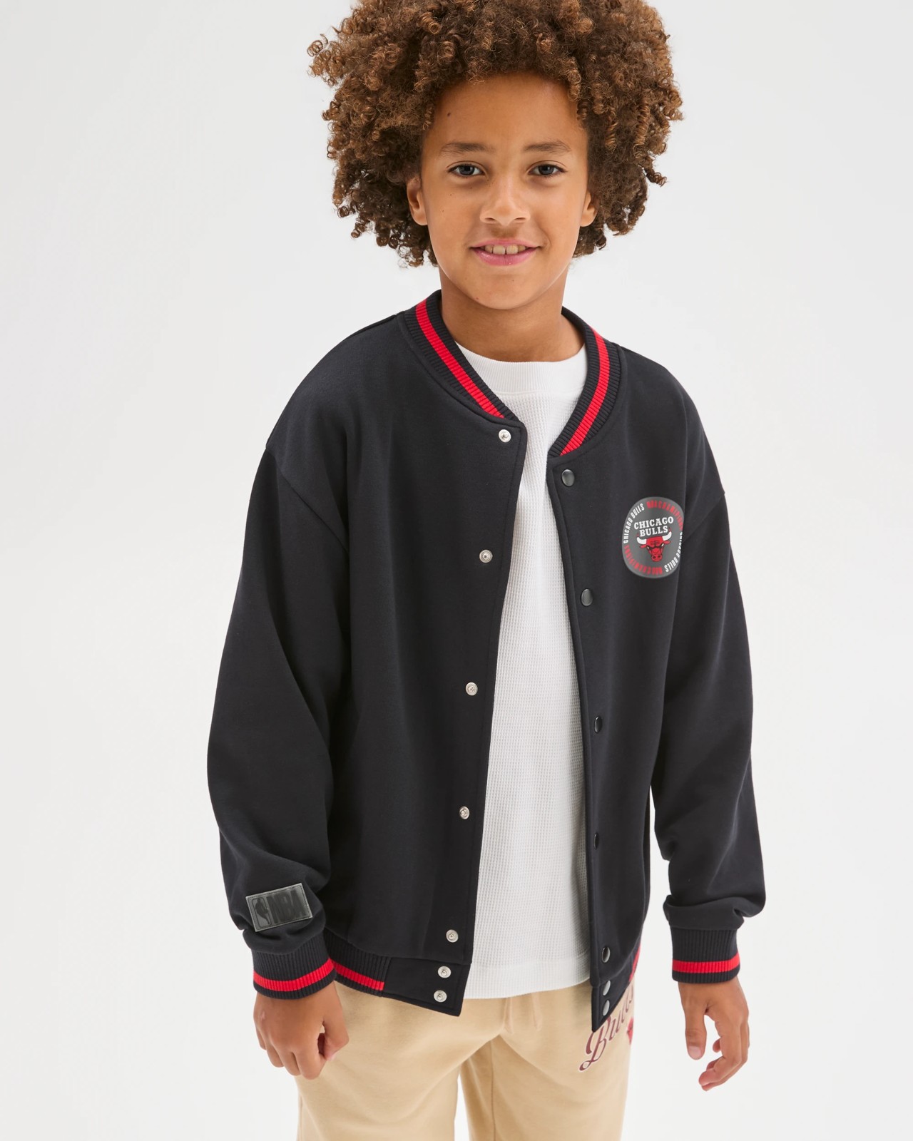 NBA Australian Cotton Blend Varsity Jacket - Black 2 of 5