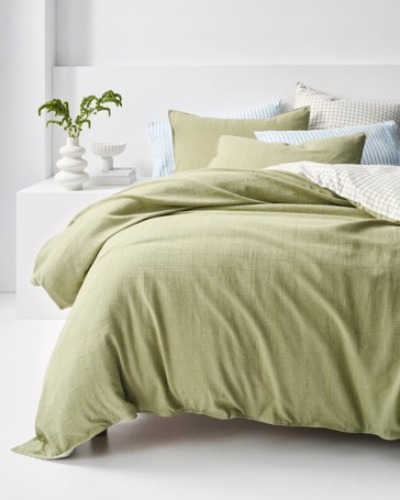 Ayla Check Linen/Cotton Quilt Cover Set
