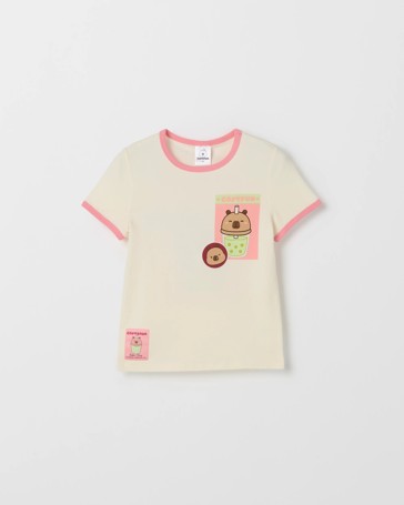 CapyFun Australian Cotton Ringer T-Shirt