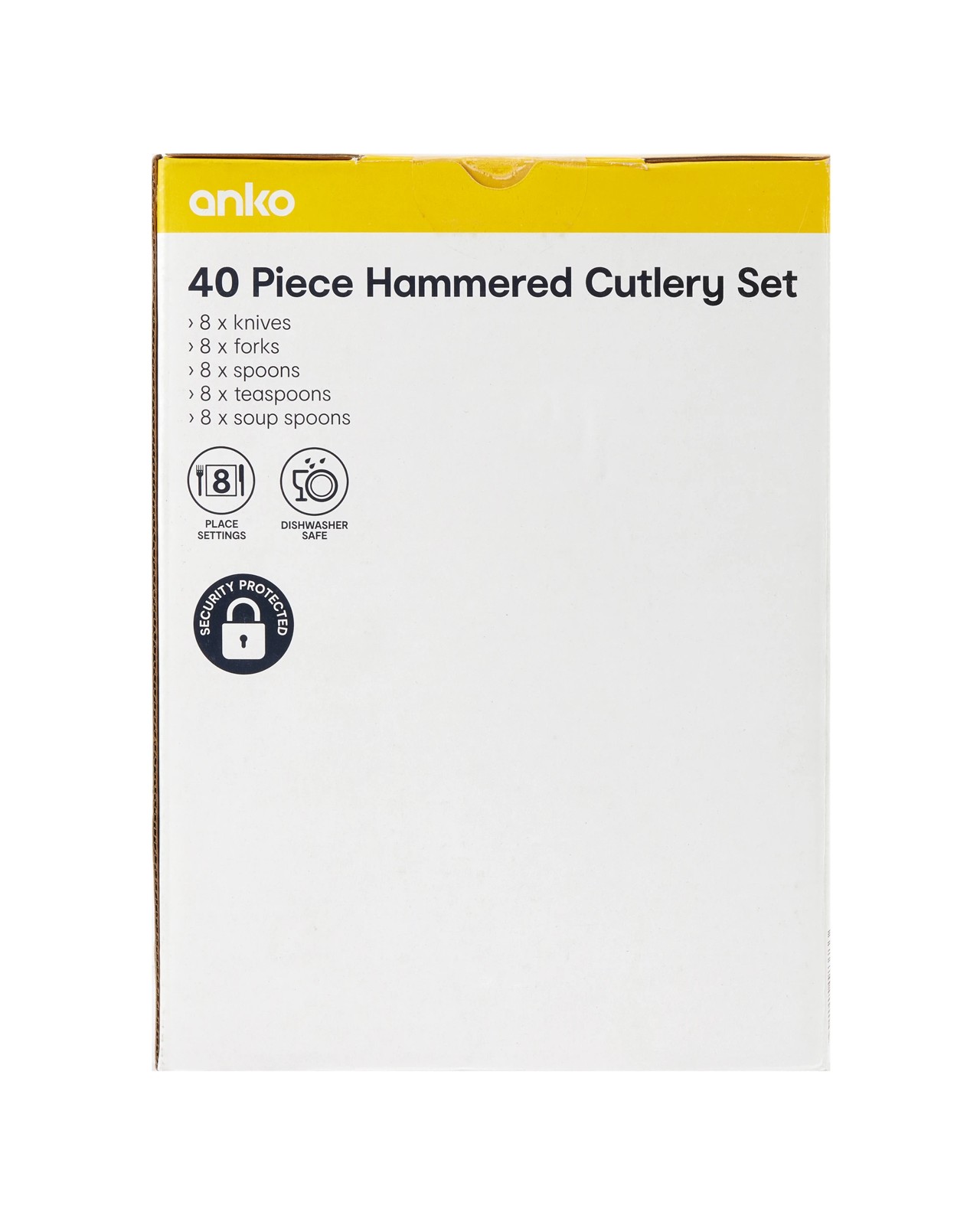 Anko 40 Piece Hammered Cutlery Set 6 of 6