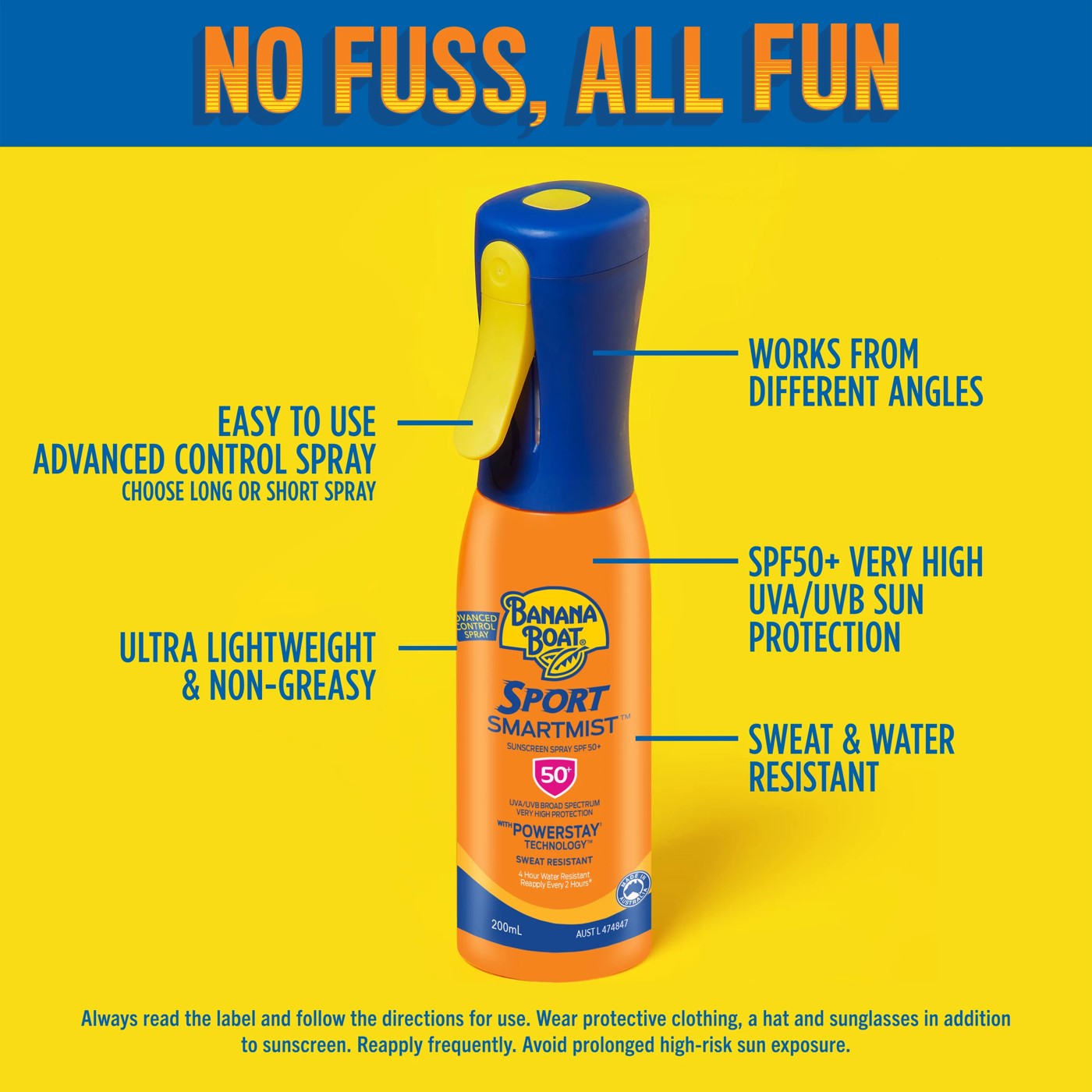 Banana Boat Sport SmartMist Sunscreen Spray SPF50+ 200ml 3 of 6