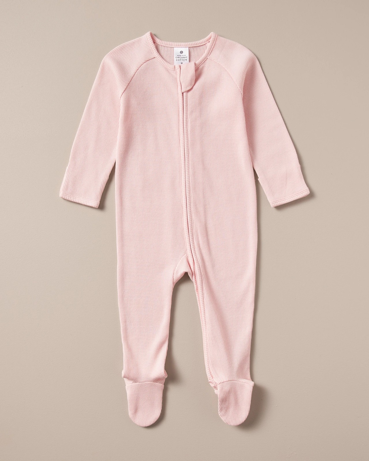 S22 239936_07 G ZIP COVERALL WAFFLE CHALK PINK 5 of 6