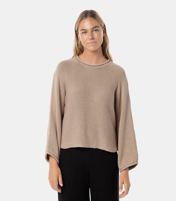 Piping Hot Bell Sleeve Knit Jumper