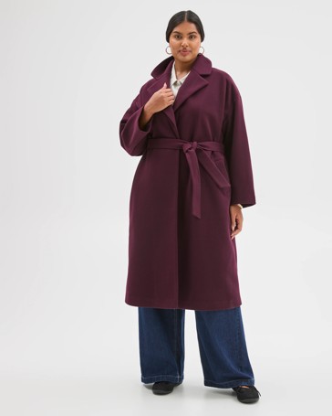 Plus Size Wrap Coat