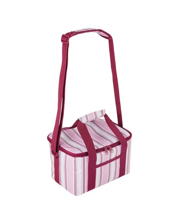 Anko Pink Stripe Large Insulated Lunch Bag