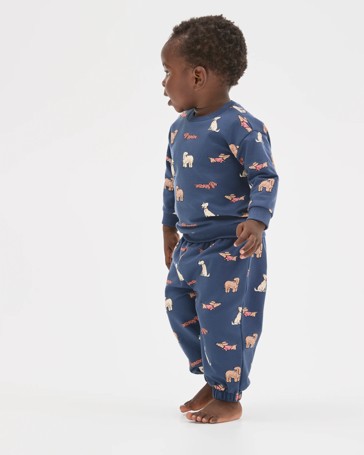 Baby Organic Cotton Fleece Sweat Top & Pants Set