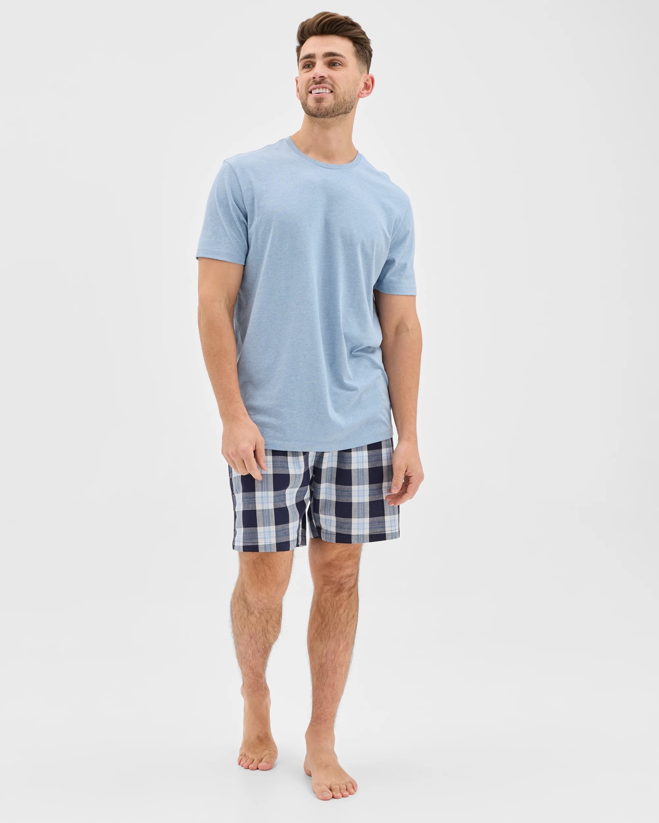 Maxx Jersey T-Shirt and Check Shorts Sleep Set 2 of 5