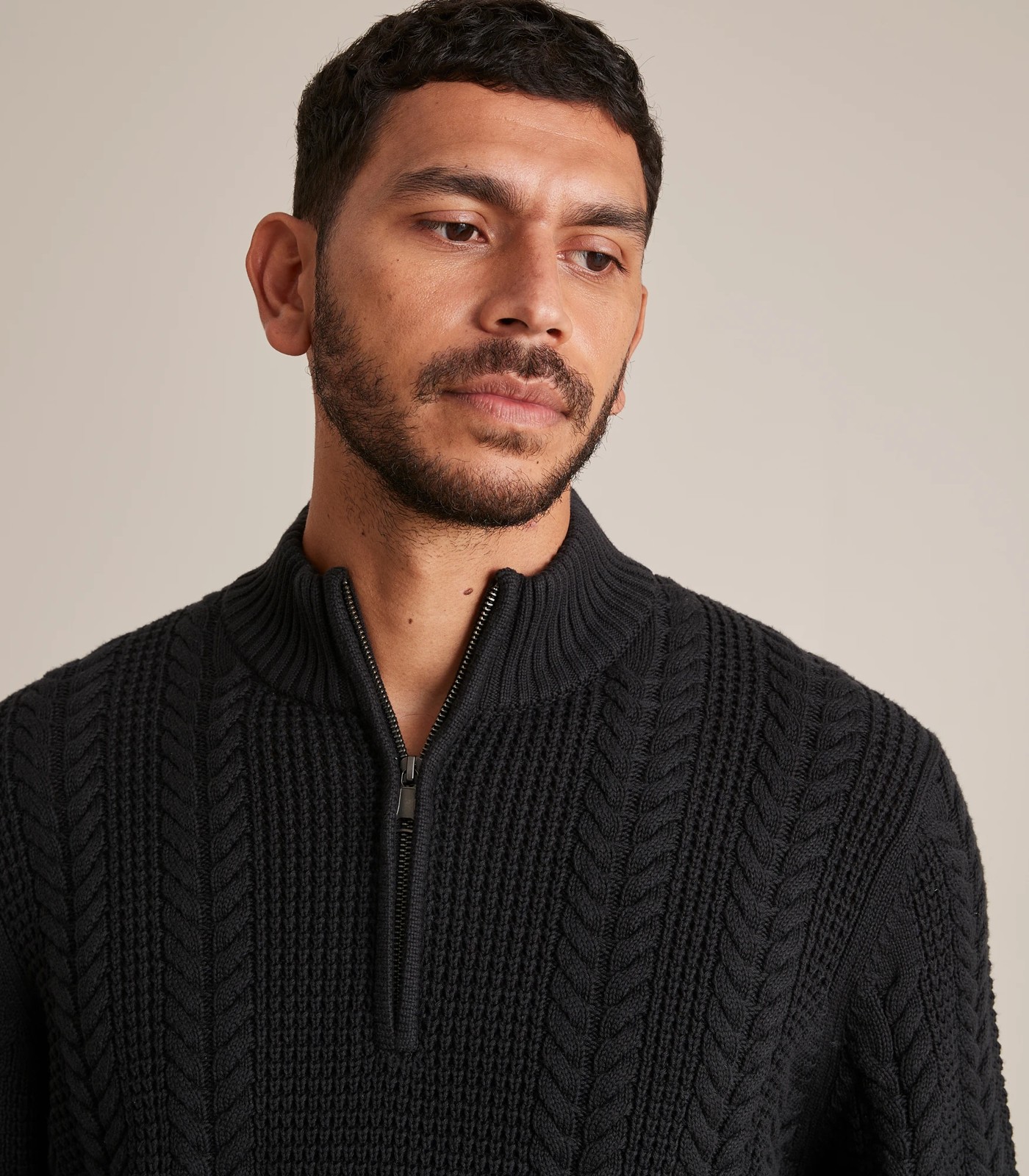 Half Zip Cable Knit Jumper Target Australia