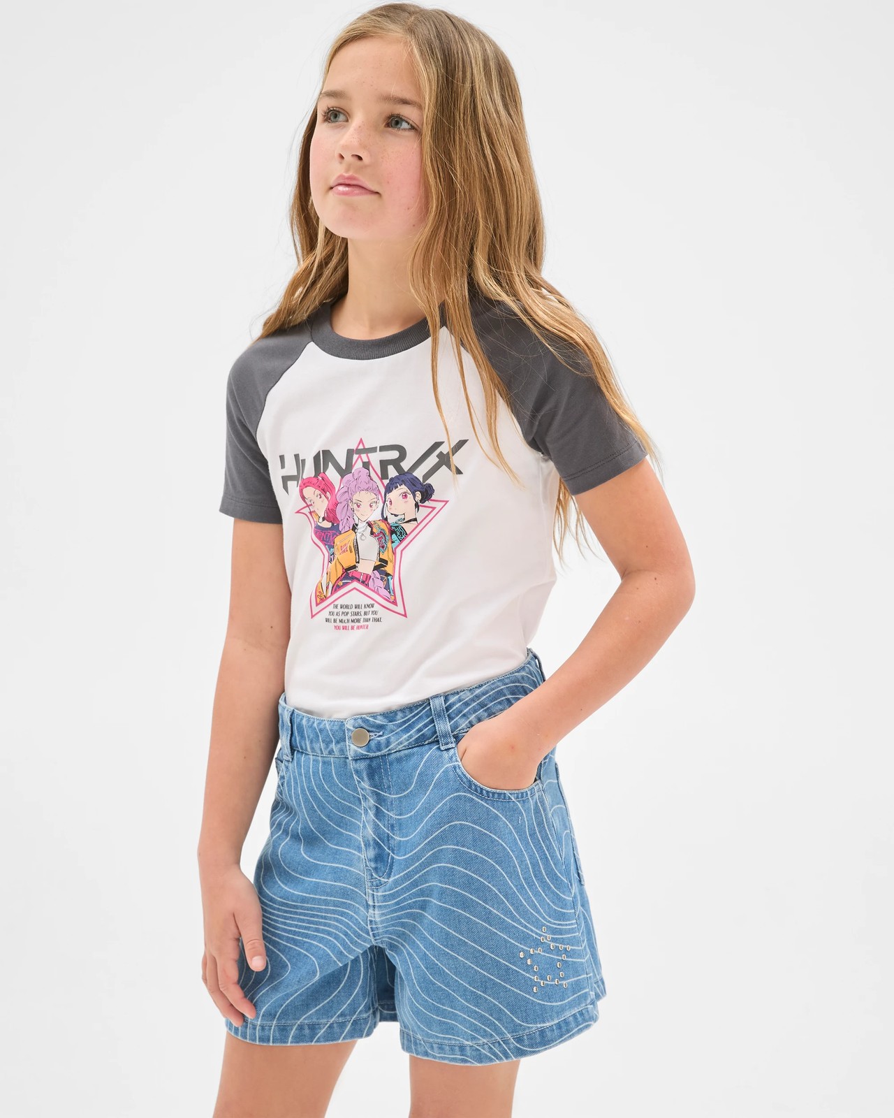 Licensed KPop Demon Hunters Denim Shorts 4 of 5