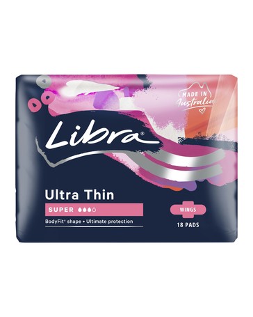 Libra 18 Pack Ultra Thin Super Pads