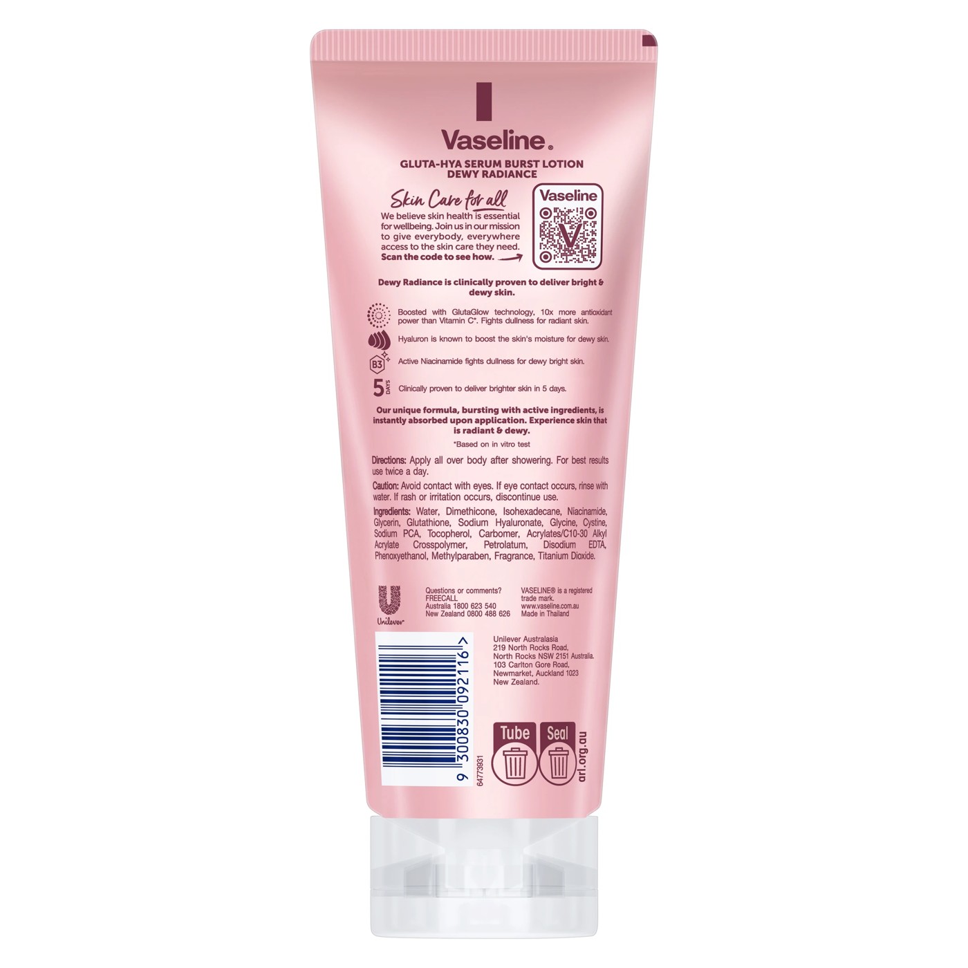 Vaseline Gluta-Hya Serum Burst Dewy Radiance Body Lotion 200ml 2 of 5