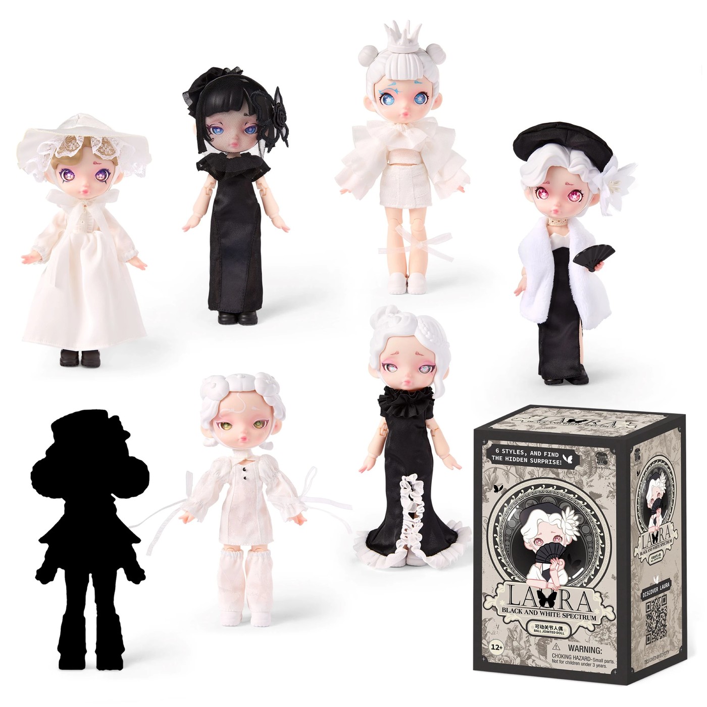 Laura Girl Black and White Spectrum - Assorted 5 of 6