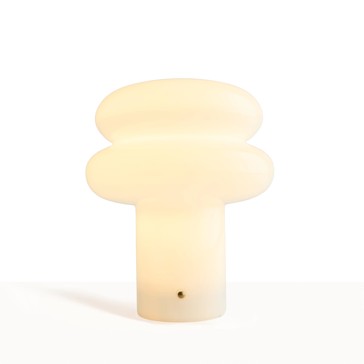 Anko Oslo Glass Portable Rechargeable Lamp - White
