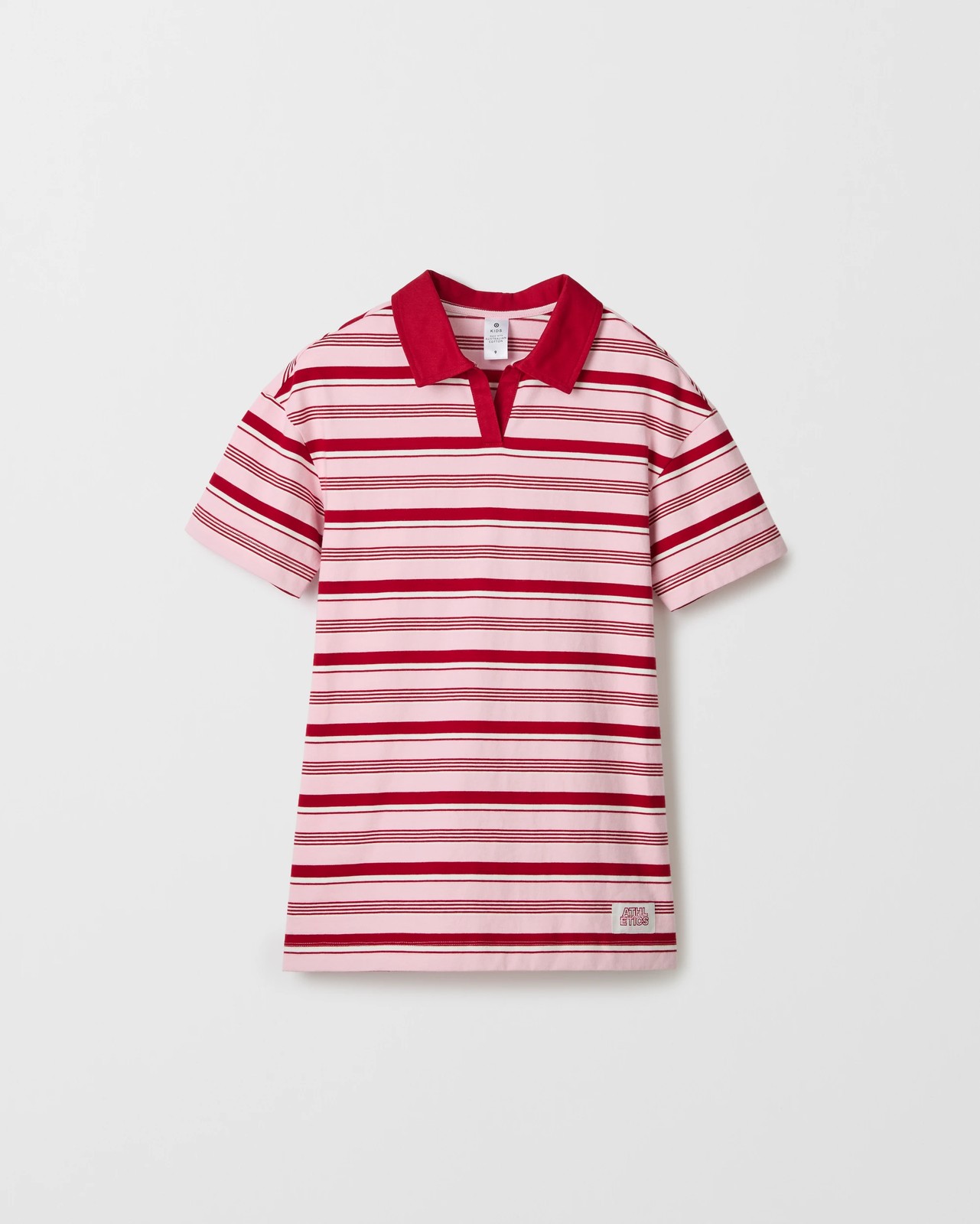 Australian Cotton Short Sleeve Oversized Polo Stripe Dress - Multi 5 of 6