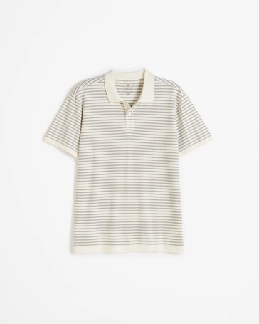 Australian Cotton Blend Stripe Polo Top