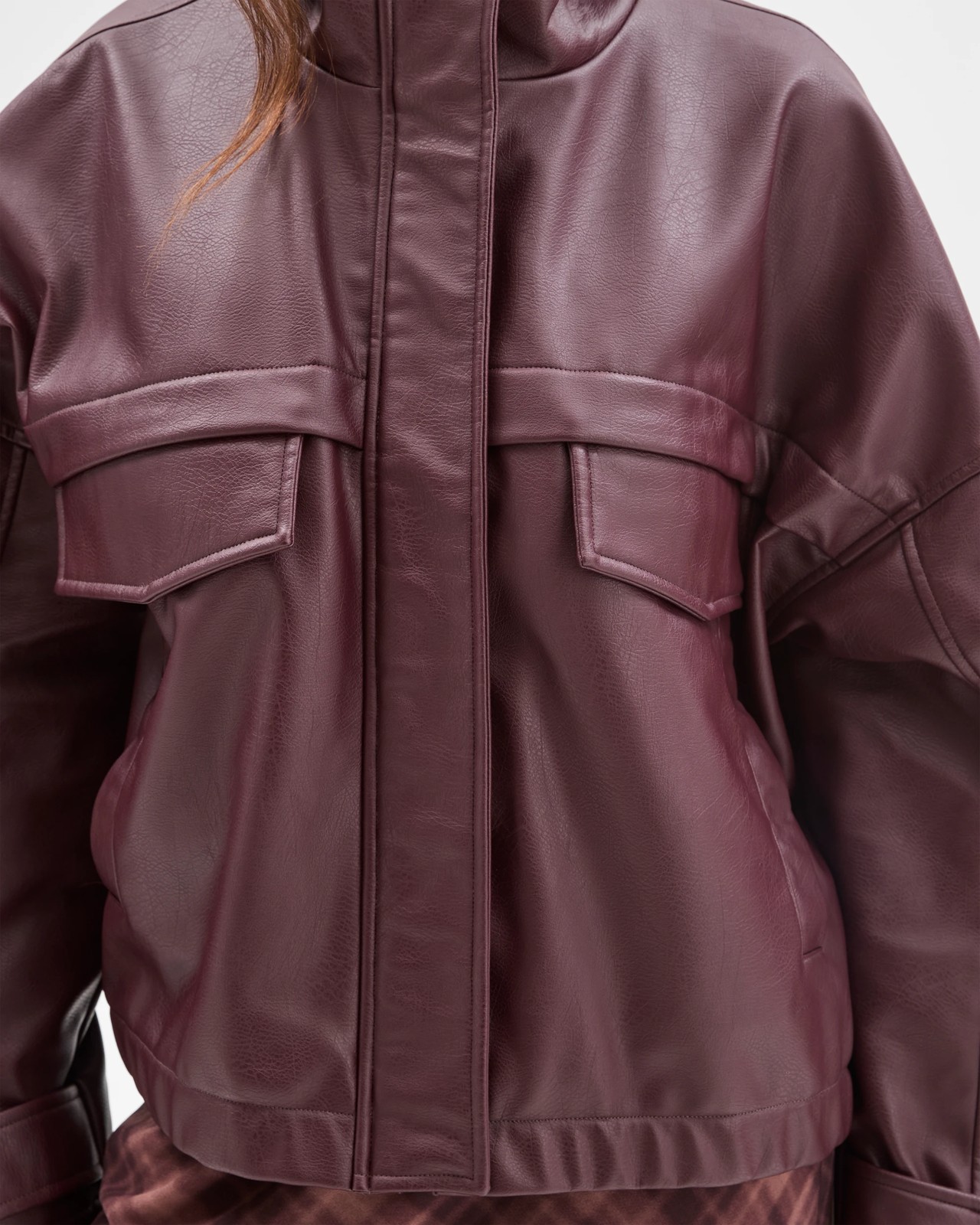 Lily Loves Funnel Neck Jacket - Fudge 3 of 6