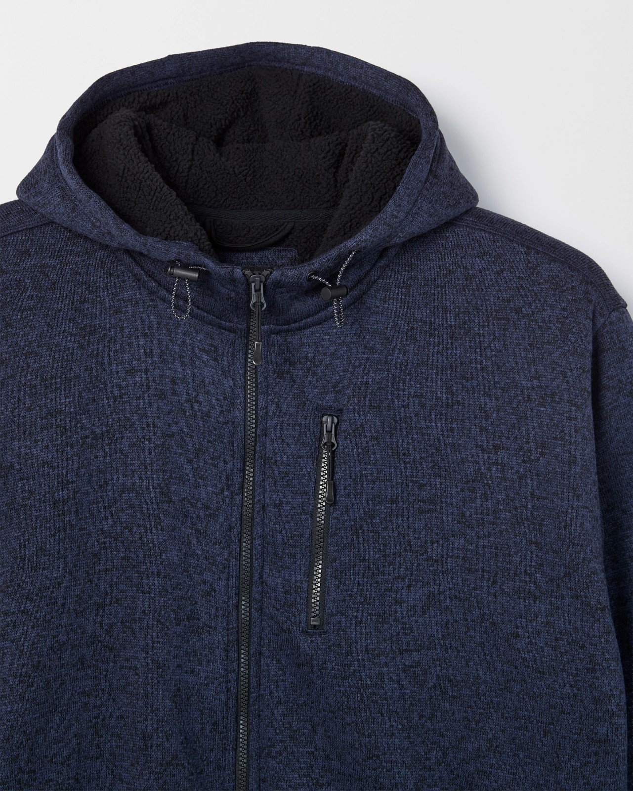 Plus Size Teddy Zip Through Fleece Hoodie - Navy 2 of 2
