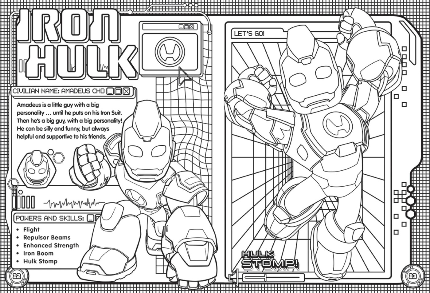 Disney Jr. Marvel Iron Man and His Awesome Friends Mega Colouring Book 3 of 4