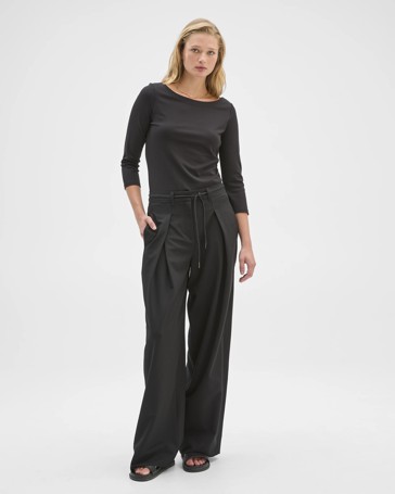 Preview 3/4 Sleeve Boat Neck Ponte T-Shirt