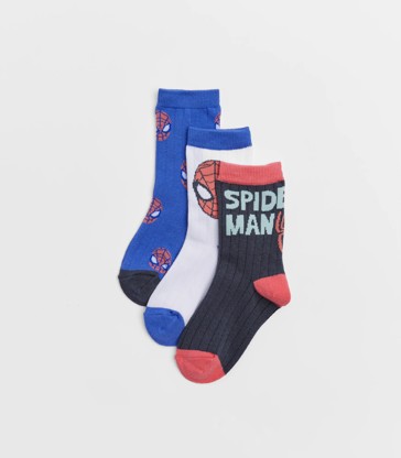 Marvel Spider-Man Boys Crew Socks - 3 Pack