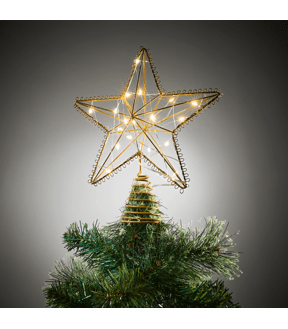LED Light Up Wire Star Tree Topper - Anko