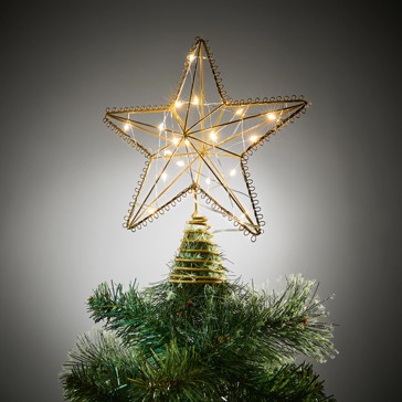 LED Light Up Wire Star Tree Topper - Anko