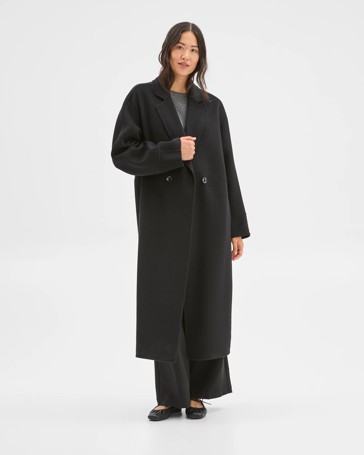 Preview Wool Blend Double Breasted Cocoon Coat