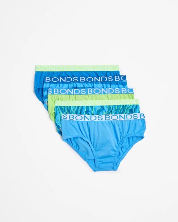 Bonds Boys Briefs 5 Pack