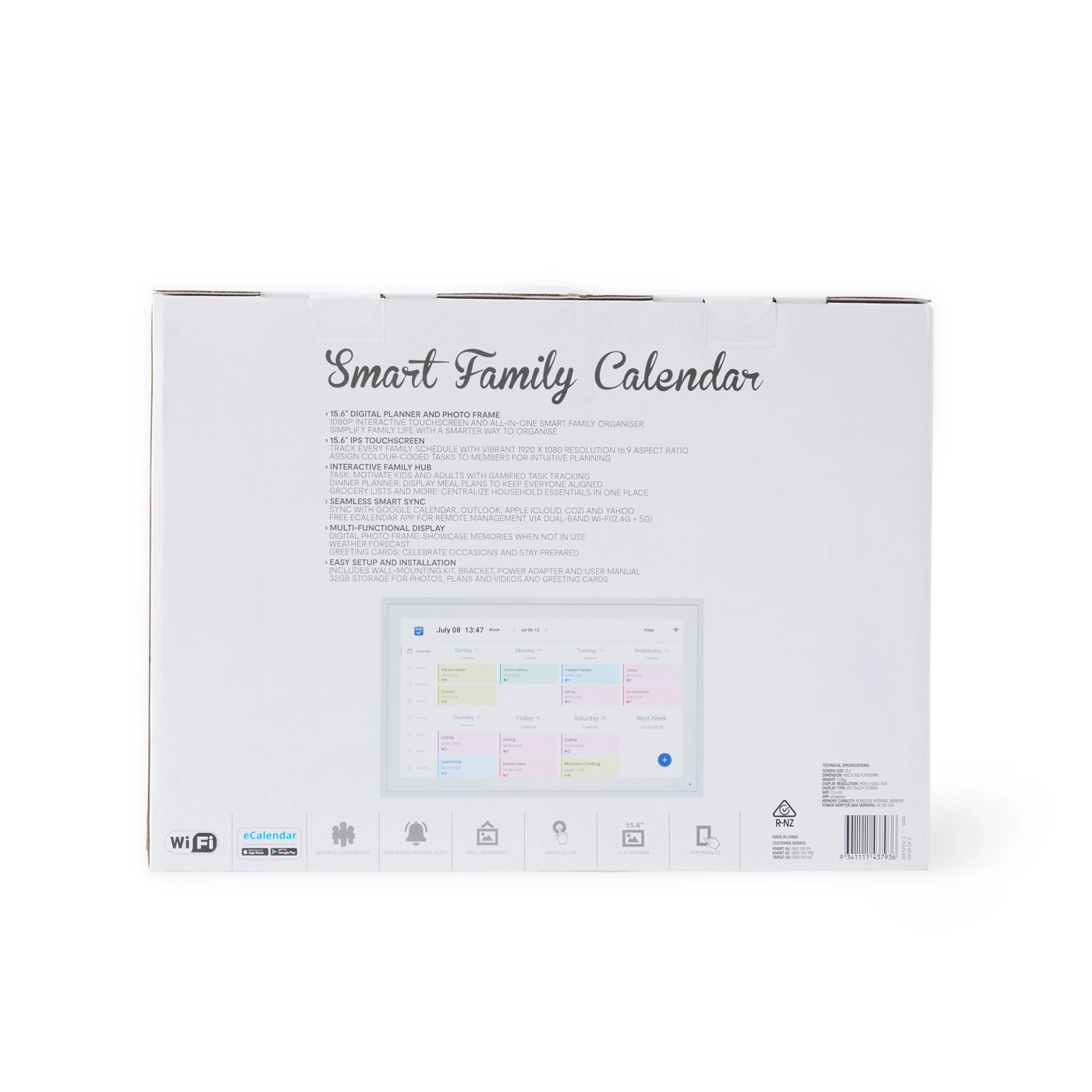 15.6in. Digital Family Calendar 3 of 6