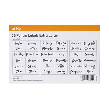 Pantry Labels - Anko