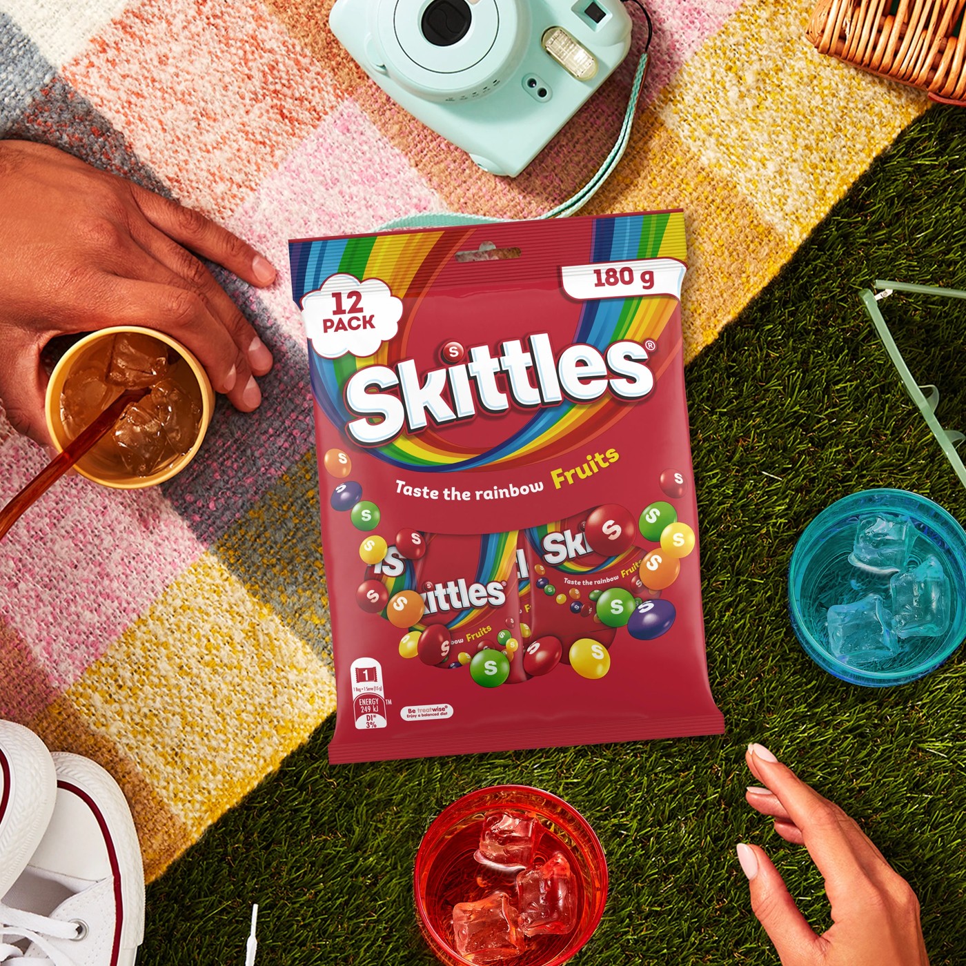 12 Pieces Skittles Fruits Chewy Lollies Party Share Bag 180g 3 of 4