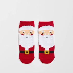 Australian Cotton Blend Womens Christmas Ankle Socks Santa