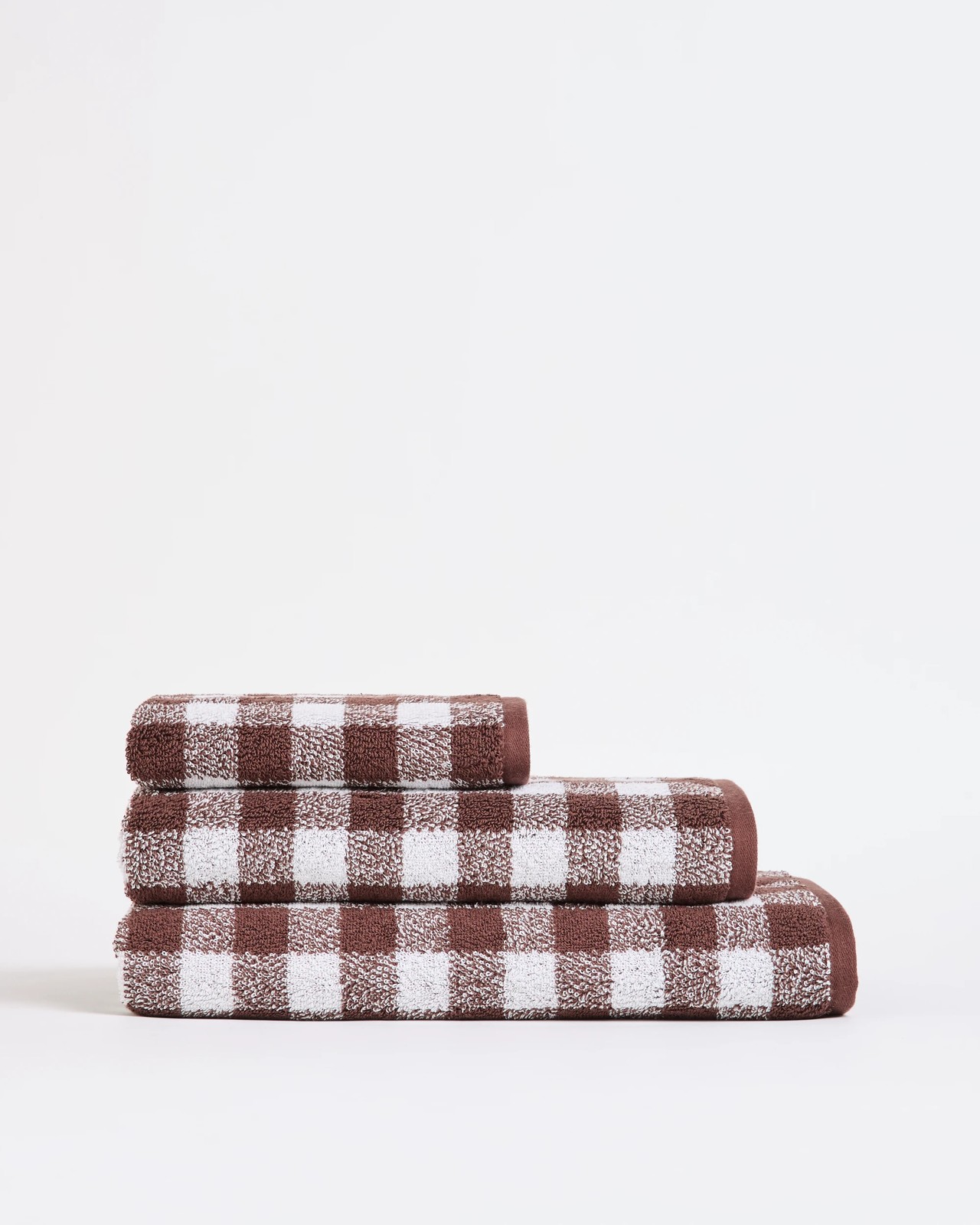 Georgie Australian Cotton Gingham Bath Sheet - French Toast 2 of 3