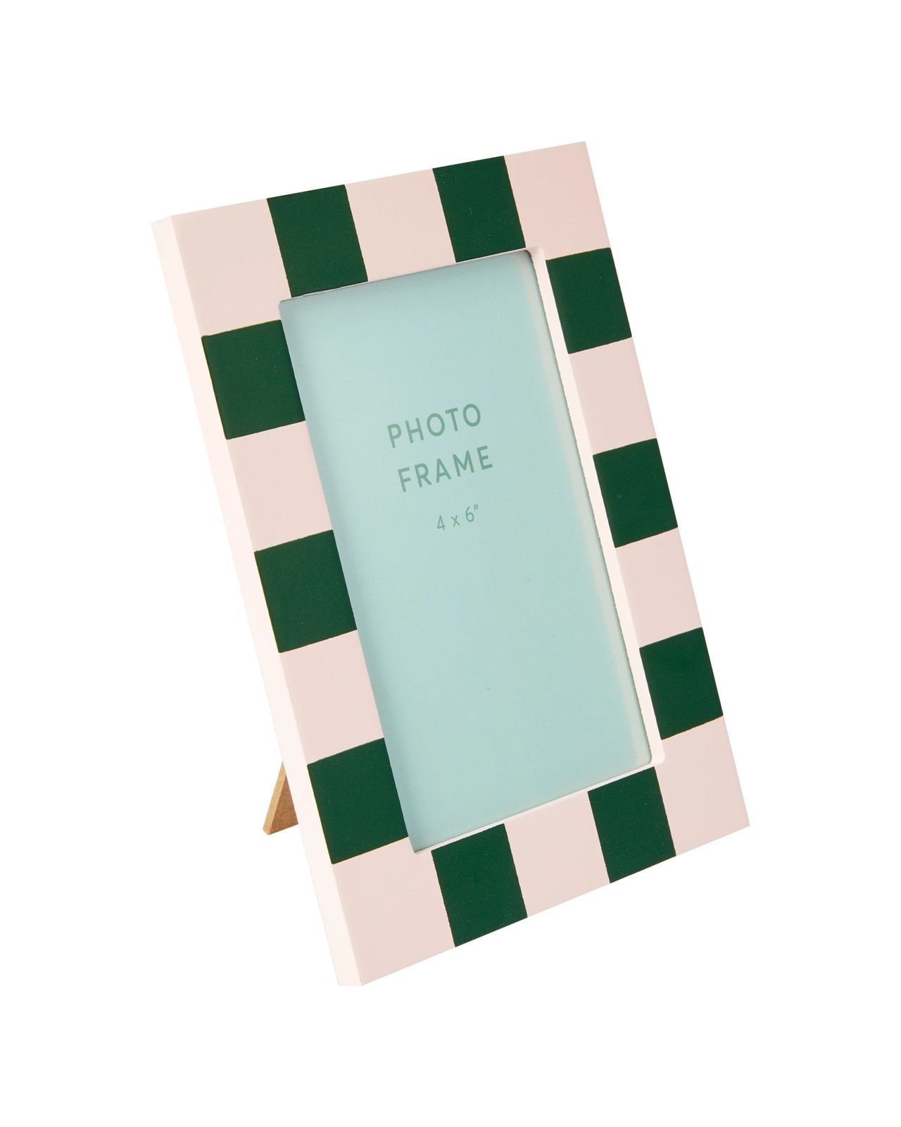 Anko Check Photo Frame 4in. x 6in. - Pink and Green 2 of 5