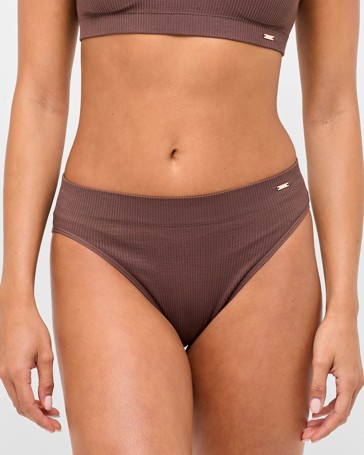 Ribbed Seamfree High Waist Bikini Briefs - Lily Loves