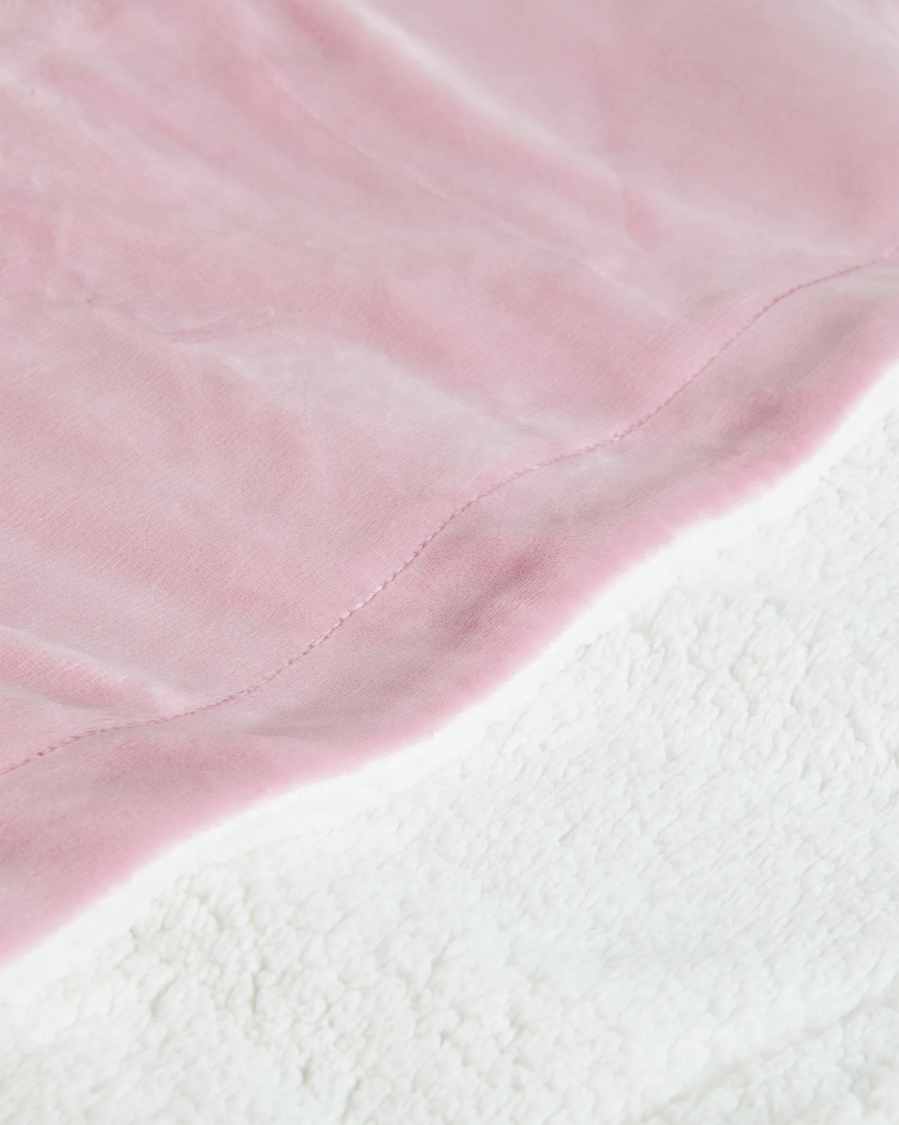 Ruby Fleece Sherpa Blanket - Pink 2 of 2