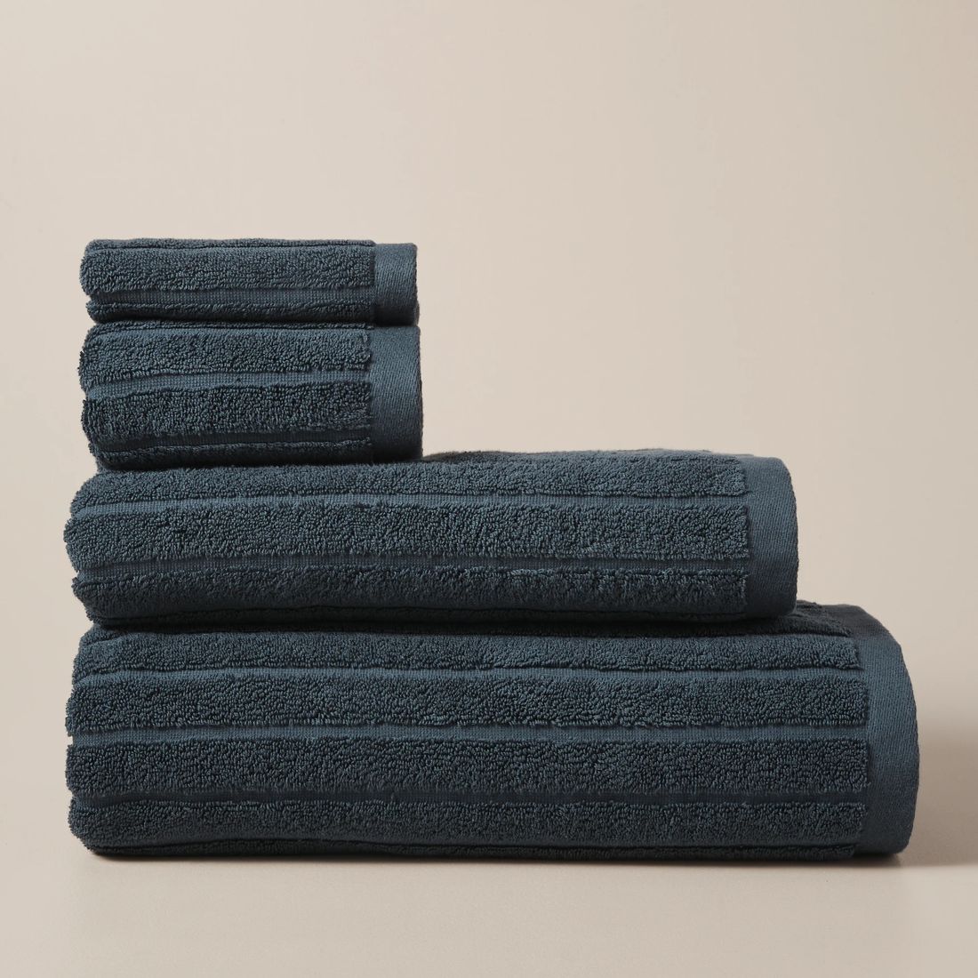 Cayden Australian Cotton Ribbed Bath Sheet Slate Blue Target Australia